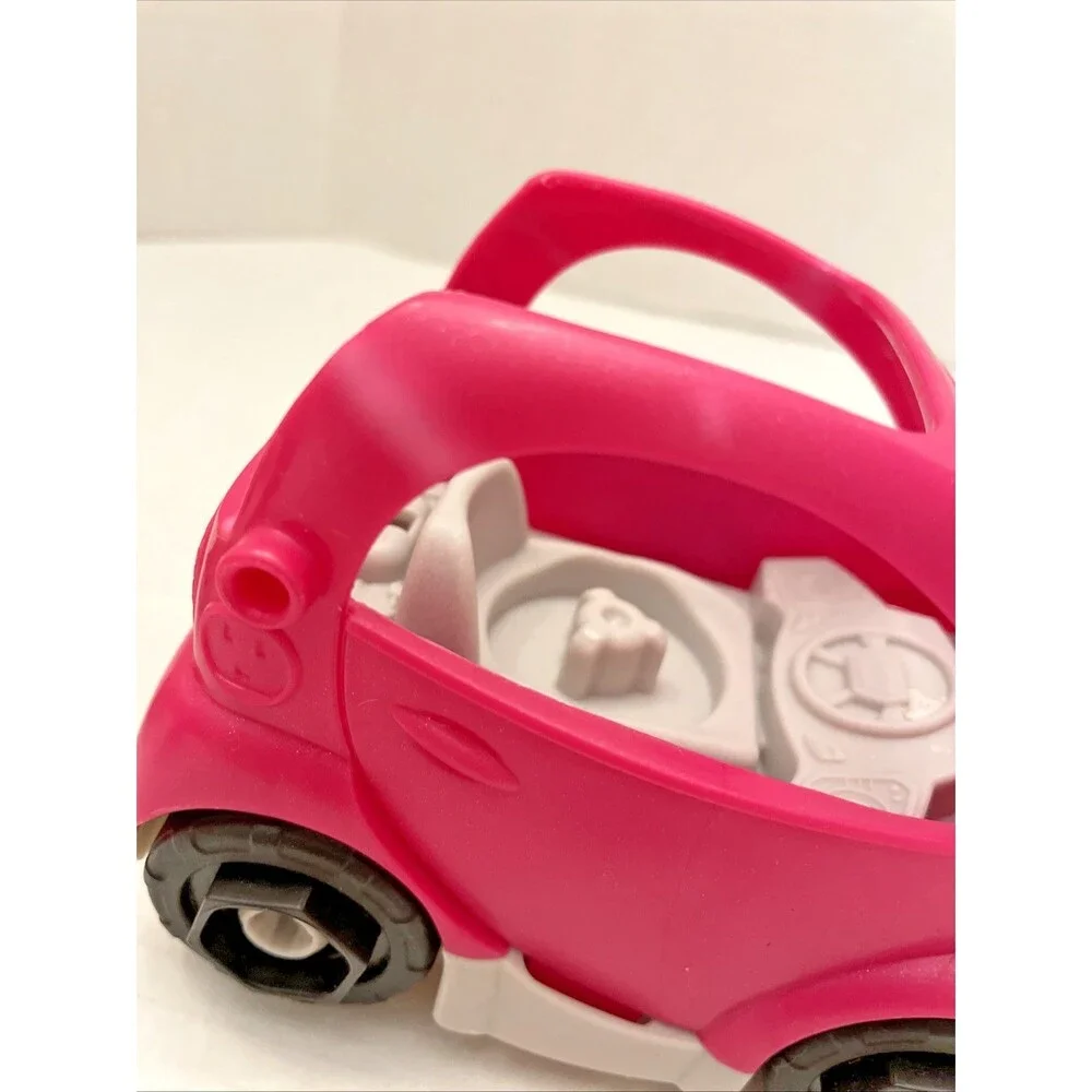 Fisher-Price Little People Barbie Lot of 4 Figures + Pink Convertible Car Dog